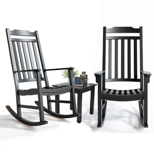 Grand Hotel Front Porch Rocker Black