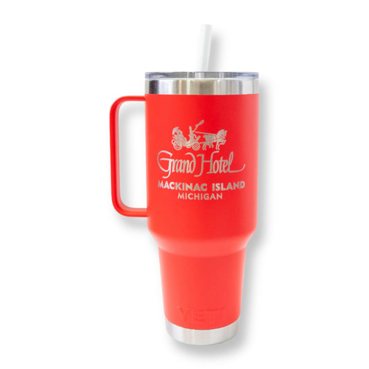 Drinkware - Yeti Straw Mug Rescue Red Grand Hotel Logo