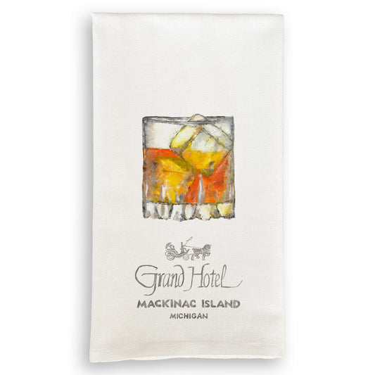 Kitchen Towel - Whiskey Rocks Glass