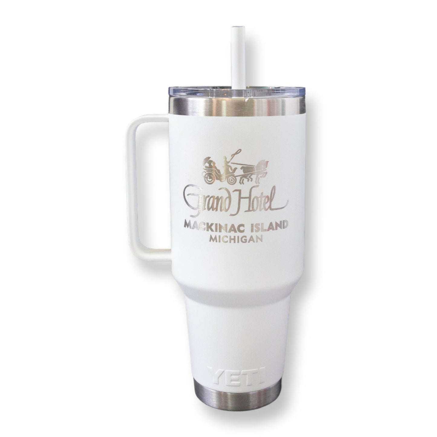 Drinkware - Yeti Straw Mug White Grand Hotel Logo