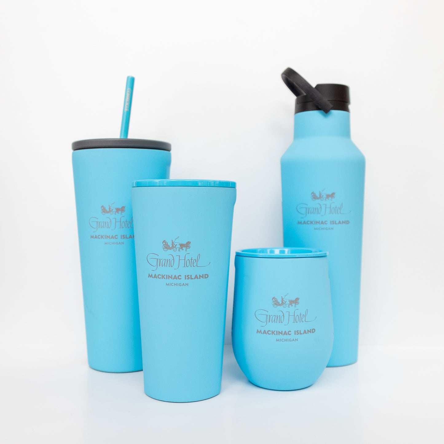 Corkcicle Grand Hotel Santorini Cold Cup with Straw