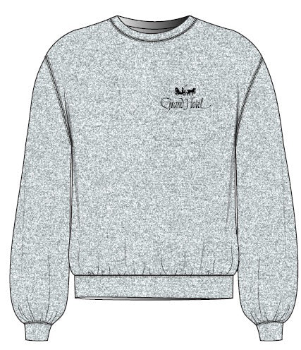 Apparel - Grand Hotel Luxe Brushed Crew Cloud Grey