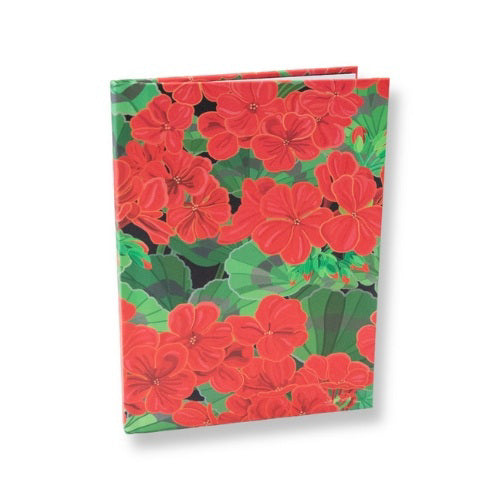 Journal - Hardback Custom Grand Hotel Geraniums on Jet Black